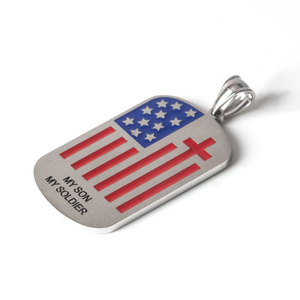 Dijes Personalizados de Acero Inoxidable 316L Resistentes al Agua con la Bandera de Estados Unidos para Pulseras, Collares y Joyería - Product Image 4
