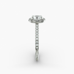 Anillo de Compromiso Starspire Chapado en Oro de 18k con Halo de Diamantes, Anillo Apilable con Diamante Redondo, Anillo de Diamante Solitario, Joyería Fina - Product Image 3