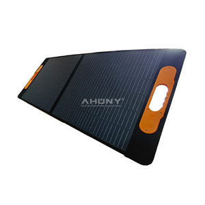 100Wポータブルソーラー折りたたみブランケットN型単結晶パネルキャンプ用BipvおよびIBCタイプソーラーバッテリーバッグ電気 - Product Image 1