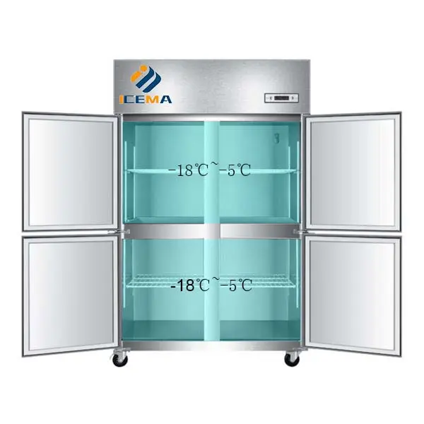 Explosive models spot goods commercial household small 4-door freezer energy saving fridge