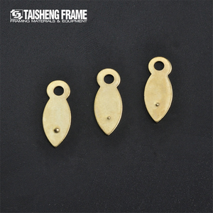 Plaque de fixation murale pour cadre photo, type œil de poisson, en fer doré, avec languette de suspension et <span class=keywords><strong>rivet</strong></span> simple - 8*21MM - Product Image 5