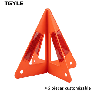 Señal de Advertencia Triangular Plegable Roja Portátil para Emergencias en Carretera, Reflectante, de Seguridad - Product Image 1
