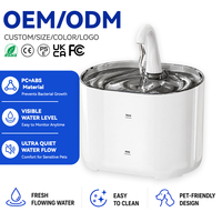 Fontaine à eau intelligente pour animaux de compagnie 2,2 L, distributeur automatique d'eau pour chat avec filtration à 4 couches, système d'eau fraîche circulante silencieux