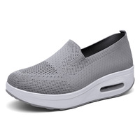Chaussures décontractées pour femmes, couleur unie, tendance, à bout peu profond, en maille respirante, baskets confortables pour l'extérieur