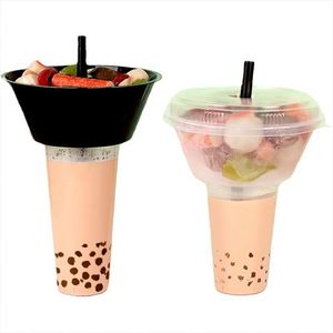 Gobelet jetable pour fondue chinoise de qualité alimentaire avec impression personnalisée, 2 en 1, porte-collation et porte-boisson, gobelet en PP - Product Image 2