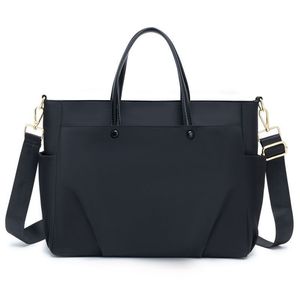 Women's Large Capacity Laptop Tote Bag Waterproof Zipper Closure Horizontal <b>Square</b> Shape Everyday Use Business Commuting Bag - Product Image 1