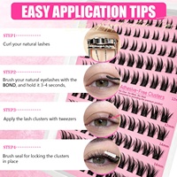 Cils en grappe à prix d'usine 8-16mm, cils effilés en cheveux synthétiques, faux cils naturels individuels, kit d'extension de cils en livre