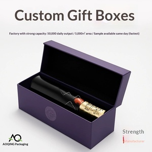 Custom Wine <b>Glass</b> <b>Boxes</b> for Crystal Goblets, Champagne & Red Wine Double Open Gift Sets - Product Image 2