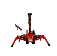 Mini-grue araignée électrique à 4 stabilisateurs, grue mobile sur chenilles pour levage dans les espaces étroits