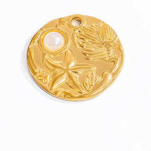 Colgantes de Acero Inoxidable con Temática Oceánica, Formas Variadas para la Creación de Joyas, Diseño de Concha de Perla, Electrochapado en Oro de 18K, Accesorios DIY - Product Image 5