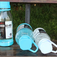 Bouteille d'eau en plastique portable, étanche et réutilisable pour étudiants, avec poignée de transport