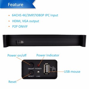 NVR 64 CH 4K/5MP/3MP/1080P IPC an ninh mạng 4K 64 CH nhận dạng khuôn mặt NVR - Product Image 5