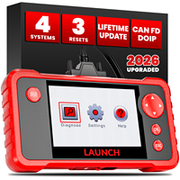 Escáner de Diagnóstico para Autos CRP123 V3.0, Pantalla LCD Roja, Bluetooth, OBD2, Sistema Completo, Herramienta Universal
