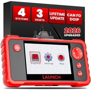 Lancez le scanner de diagnostic automobile CRP123 V3.0 avec écran LCD rouge, Bluetooth, OBD2, outil universel pour tous les systèmes. - Product Image 1