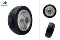 6-inch Black Rubber Damper Tire Puncture Proof Flat-Free Shock Absorbing for Wheelchairs & Hand Carts