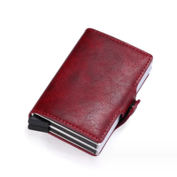 Étui de portefeuille pour carte d'identité personnalisée FOCUS, en cuir PU, blocage RFID, impression UV écologique, porte-cartes de crédit promotionnel