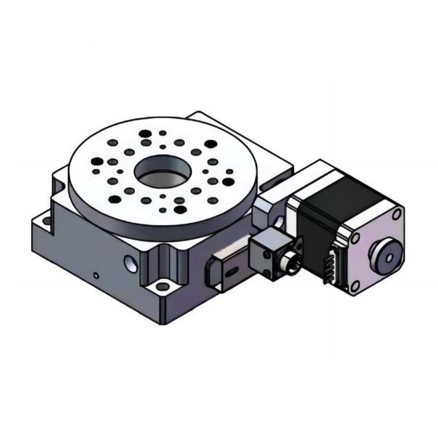 100mm Diameter 0.02 Precision Stepping Motor Drive 360 Degree Rotary Platform Worm Gear Dividing Electric CNC Indexing Turntable