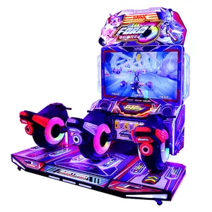 3 खिलाड़ियों मोटरसाइकिल रेसिंग सिम्युलेटर आर्केड मशीन सिक्का संचालित बच्चों वीडियो गेम मशीन कार ड्राइविंग सिम्युलेटर फैक्टरी मूल्य
