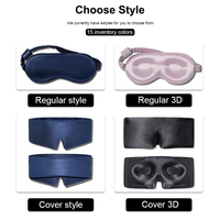 Masque pour les yeux 3D en soie de mûrier de luxe, personnalisé avec logo, unisexe, grade 6A, 22 mommes, 100% soie, pour toutes les saisons, pour un meilleur sommeil, avec coffret cadeau, vente en gros