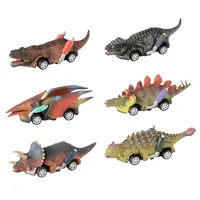 Amazon รถไดโนเสาร์จริง T-Rex 6รูปแบบ Dino ของเล่นไดโนเสาร์ดึงกลับรถสำหรับเด็กชายอายุ3ปีและเด็กวัยหัดเดินของเล่นเกมเด็ก