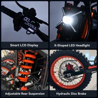 Moto tout-terrain électrique avec moteur sans balais 72V 25Ah 4500W, vitesse maximale de 75 km/h