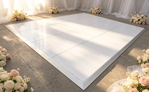Pista de Baile Portátil de Madera Blanca de Alto Brillo para Bodas, Venta al Por Mayor - Product Image 1