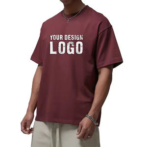 Camiseta de Algodón de Alta Calidad, 305g, Holgada, Deportiva, Talla Grande para Hombre, Estilo Urbano Informal, Color Sólido, Media Manga, Camisetas Extra Grandes para Hombre - Product Image 4