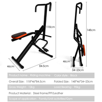 Máquina de Equitación 2 en 1 y Entrenador de Sentadillas Asistidas con Estructura de Acero Inoxidable para Ejercicio en Interiores