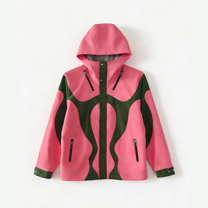 Giacca <span class=keywords><strong>da</strong></span> Uomo Primavera 2026 Impermeabile Antivento con Multi Tasche Zip, Cappuccio e Patchwork in Tessuto, per Streetwear e Alpinismo - Product Image 1