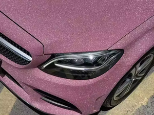 Usine en gros mousseux rose perle diamant poudre film d'emballage de voiture film changeant de couleur de voiture mat diamant poudre - Product Image 4