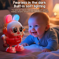 Jouet lapin dansant électrique avec lumières LED et musique, jouet robot lapin électronique interactif pour les tout-petits