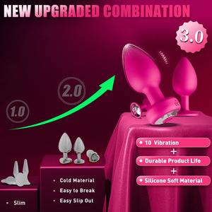 Plug anal, vibromasseur anal en silicone, 100 % étanche, télécommande, contrôle par application, jouet sexuel pour hommes - Product Image 4