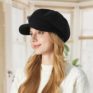 Wholesale Women Premium <strong>Wool</strong> Beret Hat Winter Keep Warm Caps Classic Hat Solid Color Beret <strong>Beanies</strong> - Product Image 2