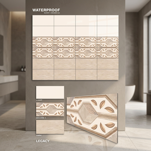 Vente en gros de carreaux muraux numériques en céramique brillante de 12x24 pouces 300x600mm 30x60cm finition émaillée d'approvisionnement d'usine imitant la brique réfractaire de Hall - Product Image 2