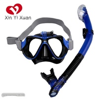Kacamata Renang Selam Full Face Kaca Tempered Nyaman Anti-Kabut dengan Headband Elastis untuk Petualangan Snorkeling dan Scuba