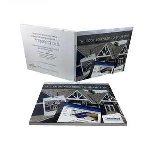 New Ideas Customized Invitation Lcd Video Postcard Book Business For Marketing Gift Greeting Card 7 Inch Video Brochure