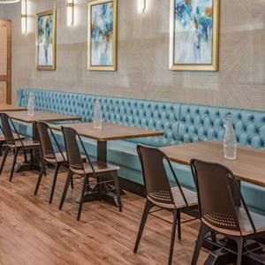 थोक विनिर्माण आधुनिक रेस्तरां कोच फर्नीचर Sillas धातु फ्रेम खाने कुर्सियों - Product Image 6