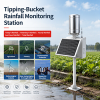 Capteur de pluie à godet basculant CIPPUS 4G avec alimentation solaire, surveillance à distance en temps réel, pluviomètre 200 mm, capteur 485