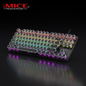 Hot Bán GK-800 Punk Phong Cách Bàn Phím Cơ Khí Xách Tay Retro Máy Đánh Chữ Đa Thiết Bị Bàn Phím USB Có Dây Bàn Phím Cơ Khí - Product Image 6