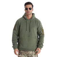 Veste polaire à capuche unisexe camouflage en polyester pour l'hiver, grande taille, pull chaud en polaire, en stock