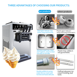 Nuova Macchina Commerciale per Gelato Soft <span class=keywords><strong>a</strong></span> Tre Gusti in Acciaio Inox con Opzioni <span class=keywords><strong>Frutta</strong></span> e Latte per Negozi e Ristoranti - Product Image 6