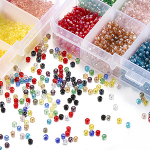 Cuentas de cristal de 3 mm, redondas y planas, sueltas, para la fabricación de joyas, pulseras, collares, pendientes, colgantes, manualidades, juego de 10 compartimentos. - Product Image 4
