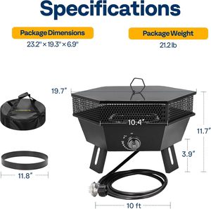 High Quality Stainless Steel Propane Gas <strong>Fire</strong> <strong>Pit</strong> with 58000BTU Power for Outdoor <strong>Camping</strong> - Product Image 5
