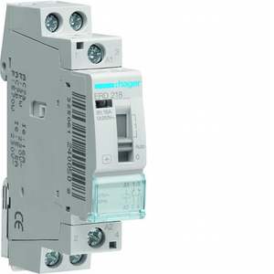 ERD218 Personalizzabile con relè di controllo Hagers 16 A 24 V AC 1 NO+1 NC 1 modulo DIN - Product Image 1