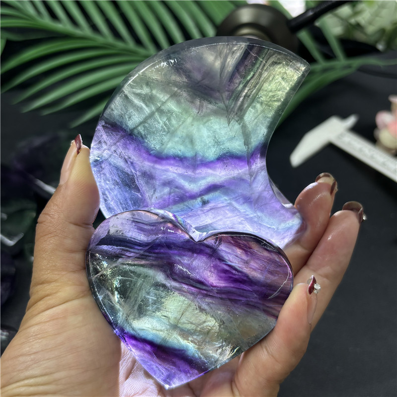 Cuore di Fluorite arcobaleno Moo