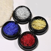 Fil de soie et fil métallique doré/argenté à sept couleurs pour la décoration des ongles – Fournitures DIY pour nail art – Vente chaude