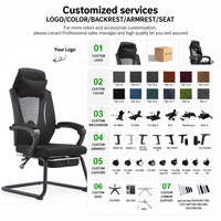 Chaise de bureau ergonomique en mousse maillée avec appui-tête réglable, soutien lombaire, accoudoirs 3D, dossier haut, pivotante et pliable pour le bureau à domicile