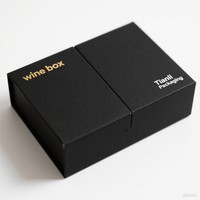 Recyclable Luxury Custom Magnetic Closed Double Door Flip Box Wedding Party Red Wine Olive Oil Champagne Whiskey Paper Box