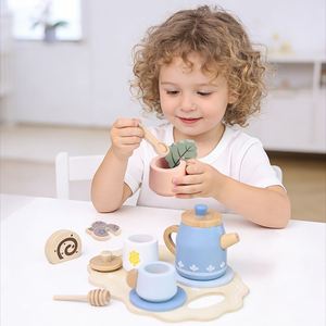 Juego de Té de Madera Premium Princess Time, Accesorios de Cocina, Juguetes para Fiestas, Juego de Imitación de Comida para Niñas Pequeñas - Product Image 6