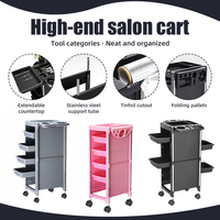 Salon Equipment Beauty Salon Hair Dressing Economical Plastic <strong>Trolley</strong> Slaon <strong>Trolley</strong>